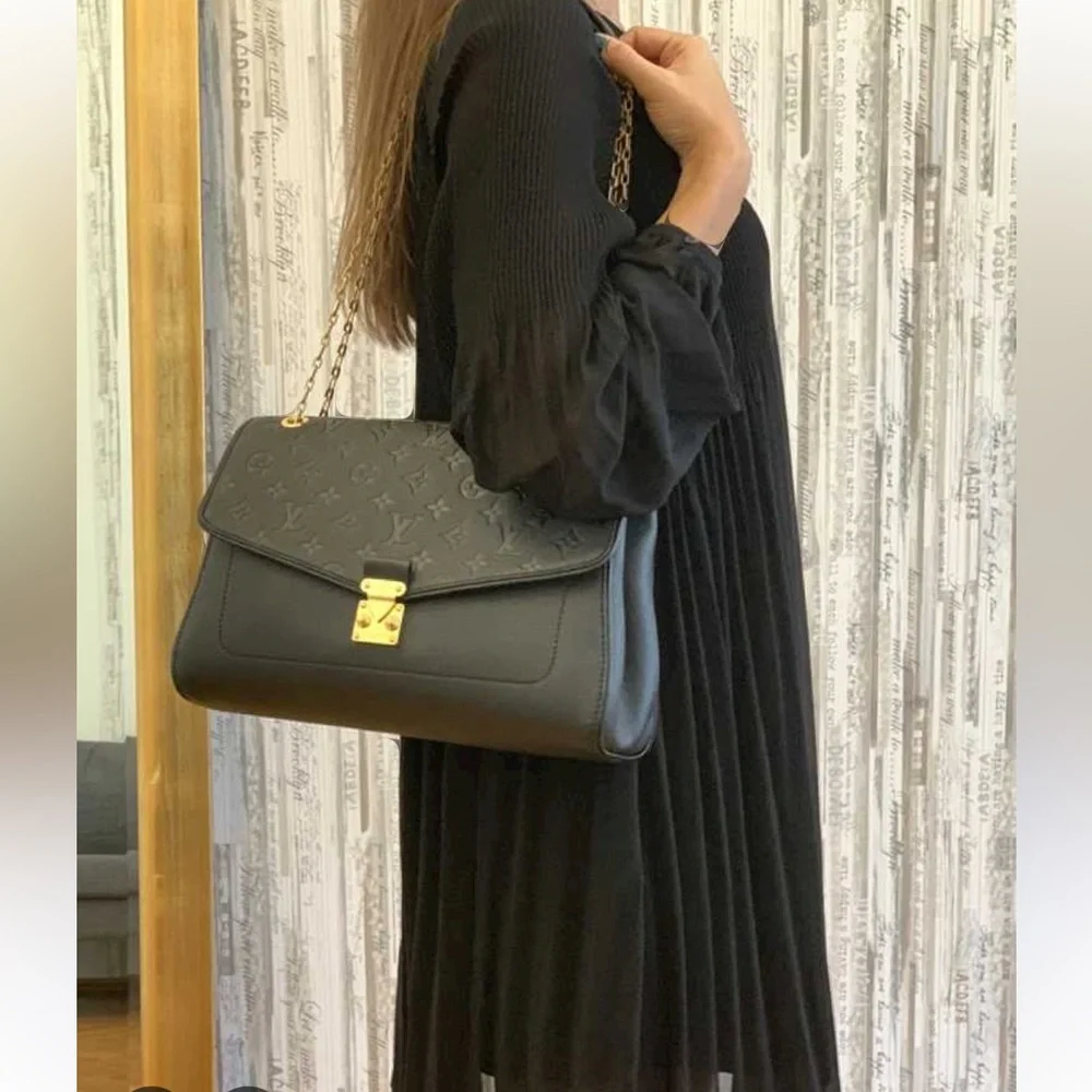 Louis Vuitton Empreinte leather black St. Germain MM shoulder crossbody dust bag - Picture 12 of 17